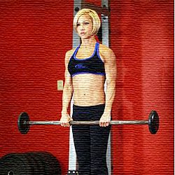 Curl de biceps con barra y agarre en pronacion | Femenino
