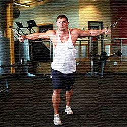 Cruces de pie con poleas | Masculino Cruces de pie con poleas | Masculino