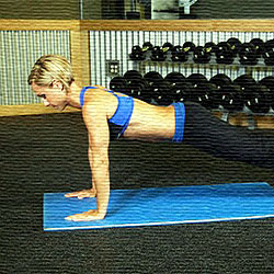 Flexiones de brazos en el suelo | Femenino Flexiones de brazos en el suelo | Femenino