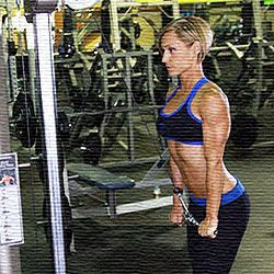 Extensiones de Triceps en polea alta | Femenino Extensiones de Triceps en polea alta | Femenino